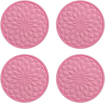 Set van 4 Auto Drinkhouder Converters met 2,75 Inch PVC Drinkmat - Universele Antislip Coasters voor Auto Interieur Accessoires