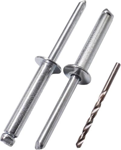 Blindklinknagels Aluminium - Popnagels Stalen Doorn - Metaal Verbinden - Inclusief Boor - 6x30 mm 120 Stuks - Aluminium