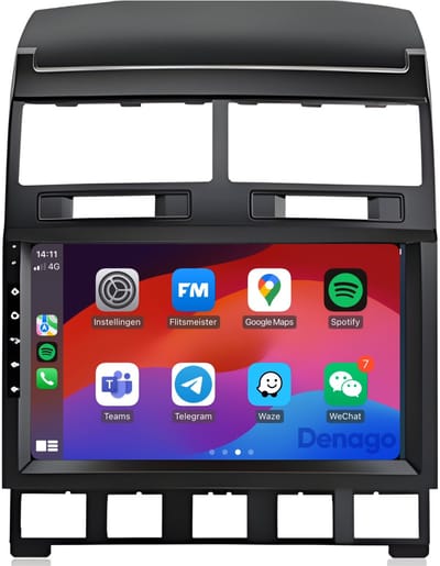 CarPlay autoradio geschikt voor Volkswagen Touareg | 2002 t/m 2010 | Android 13 | Draadloos Apple CarPlay & Android Auto | 9 inch scherm | 2GB + 32GB | QuadCore processor | Denago DNG-A326 | 2025 model | 2002 2003 2004 2005 2006 2007 2008 2009 2010 |