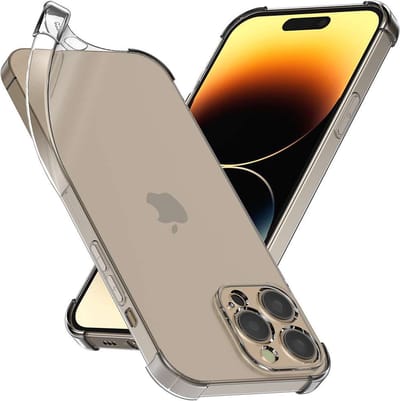 ebestStar - Hoes geschikt voor iPhone 14 Pro Apple, Silicone Slim Cover Case, Versterkte Hoeken en Randen hoesje, Transparant