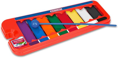 Xylofoon Kinderen - Muziekinstrument Speelgoed - Muziek Leren - 8 Gekleurde Plaatjes - 24 cm - Meerkleurig