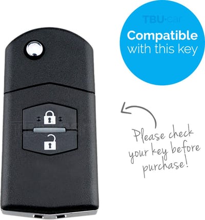Autosleutel Hoesje geschikt voor Mazda - SleutelCover - Silicone Autosleutel Cover - Sleutelhoesje Blauw