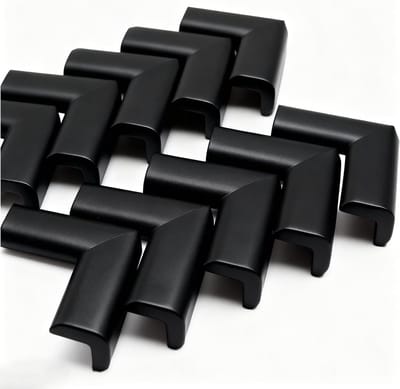Zwarte Rubber Hoekbeschermers (Set van 10) - Zachte Schuimrand Beschermers voor Tafel en Meubels, Veiligheid en Bescherming