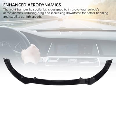 3 Pièces Lèvre de Pare-chocs Avant Splitter Noir Brillant Look Course Aérodynamique pour MX 5 Miata ND 2016 et Plus gray