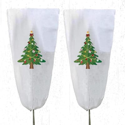 Vorstbescherming planten - Vliesdoek boomhoes - Planten beschermen - Geïntegreerde ventilatie - 2 stuks - Grijs