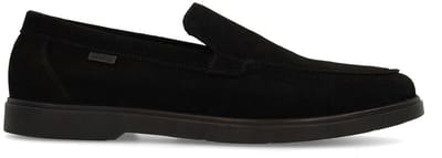 Manfield - Heren - Zwarte suède loafers - Maat 40
