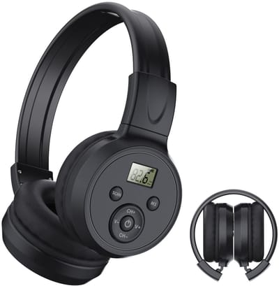 longziming -Fm Radio Hoofdtelefoon - Draagbare Ontvanger - Stereo Headset - Digitale Fm Afstemming - Geluidsisolerend Design - Kunststof Met Zachte Kussens - Lichtgewicht Opvouwbaar - Ideaal Voor Onderweg - 1 Stuk