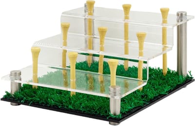 Golfbal Vitrine - Golfbal Verzamelkast - Golfballen Tonen - Trapsgewijs Ontwerp - 9 ballen - Transparant