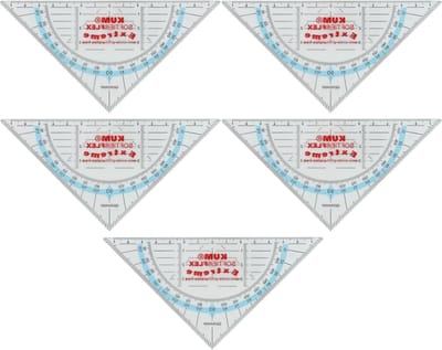 Geometrische Driehoek - Tekendriehoek Flexibel - Nauwkeurig Tekenen - Onbreekbaar Flexibel Materiaal - 16 cm - Transparant