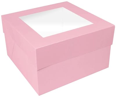 Simply Making Taartdoos Venster Lichtroze 35x35x15cm
