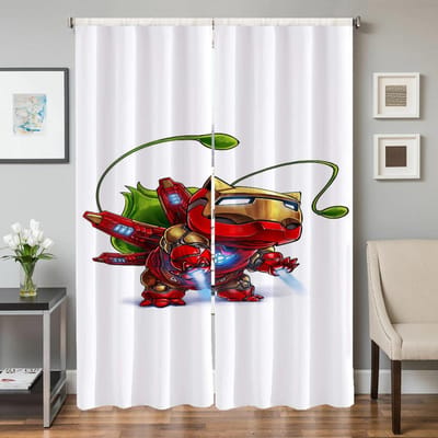 Huisinterieur Keukengordijnen voor Woonkamer 2 Stuks Verduisterende Gordijnen Deurgordijn P-pokemon-n Scheidingswand Slaapkamerdecoratie W50xH70cmx2pcs-CL white