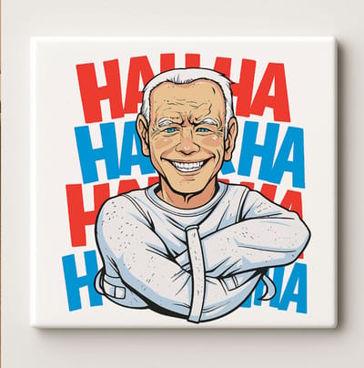 Haha Grappige Cartoon Tegel – Gedurfde Humor Woondecoratie – Keramische Tegel 15 x 15 cm