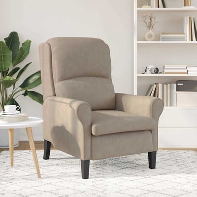 vidaXL - Fauteuil - Taupe - Microvezel