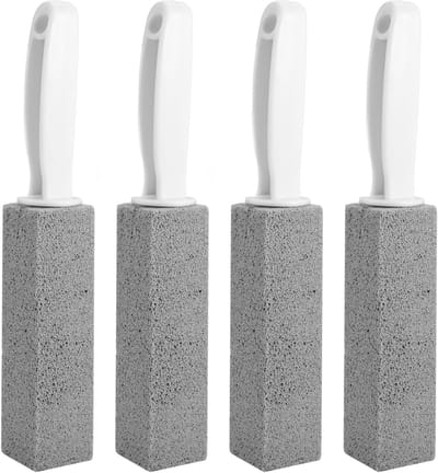 4-delige Pumice Stone Set voor Toiletreiniging, Effectieve Schoonmaakblokken voor Badkamer, Lange Handgreep voor Gemakkelijk Gebruik
