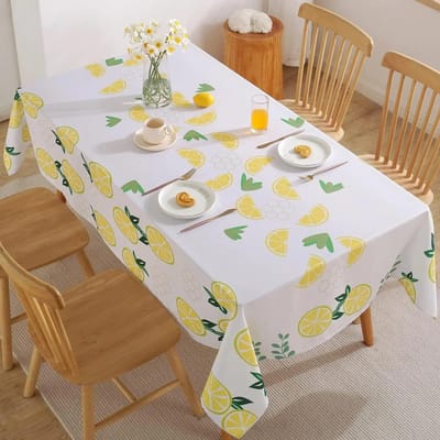 Zomer Geel Citroen Waterdicht Tafelkleed voor Tafeldecoratie Wasbaar Keuken Eetkamer Rechthoekig Tafelkleed Vakantie Feest Decoratie 90x140cm