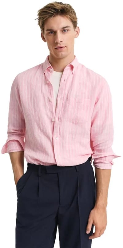 Gant 3250079 Overhemd Met Lange Mouwen Roze L Man