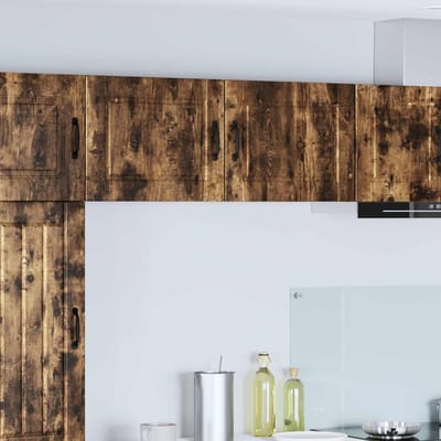 vidaXL - Wandkast - PORTO - Rook - Eiken - 50 - x - 31 - x - 40 - cm - Bewerkt - hout
