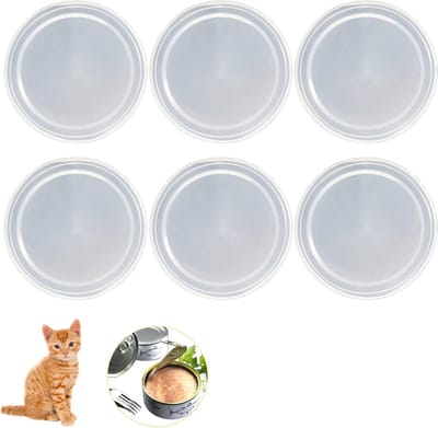 Herbruikbare deksels voor blikken, 6 stuks, geschikt voor honden- en kattenvoer, voedselopslag, vershouddeksels voor blikken