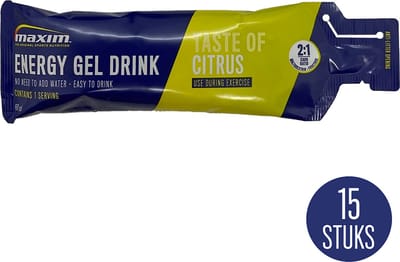 Maxim Energy Gel Drink Citrus - 15 x 60ml - Isotone - Sportgel - Sportvoeding