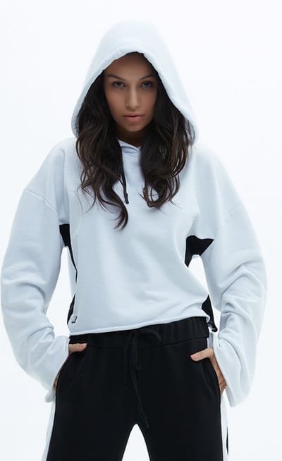 SCR. Wear - Nisha Hoodie - Sweatshirt - Dames Hoodie met Capuchon - Sportkleding Dames - Wit - L