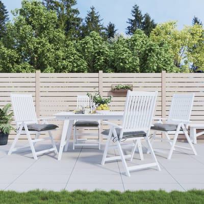 vidaXL - Stoelkussens - 4 - st - 40x40x7 - cm - oxford - stof - grijs