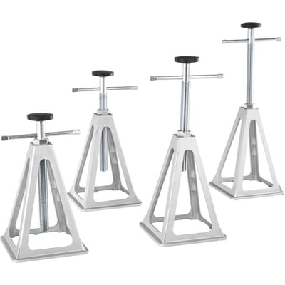 Crics Stabilisateurs pour Camping-car, Lot de 4 Crics de Mise à Niveau en Aluminium pour Camping-car, Crics Empilables pour Camping-car Remorque de Voyage Camping-car, Cric à Vis Unique Supportant jusqu'à 6000 Lbs,