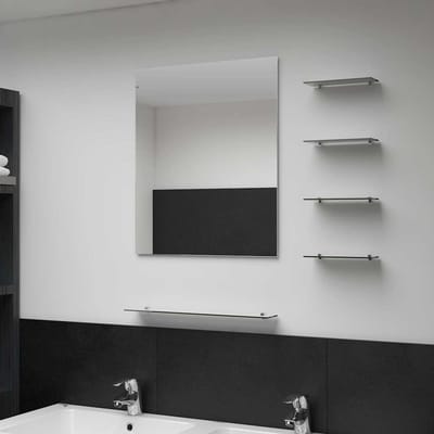 vidaXL - Wandspiegel - met - 5 - schappen - 50x60 - cm - zilverkleurig