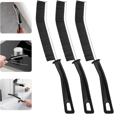 Daity 3-Pack harde borstel voor het reinigen van hoeken - naden - kieren - voegen - badkamer - tegelvloeren - keuken - badkamer