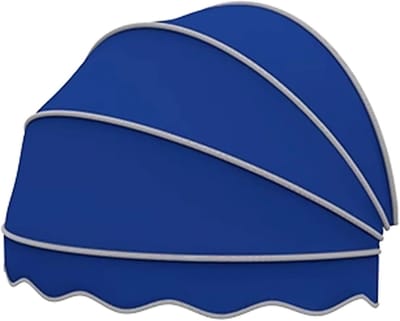 Koepelluifel Raamluifel - Deur Overkapping - Buiten Beschermen - Halfronde Watermeloen - 120CM - Blauw