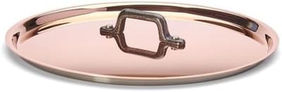 Koperen Pan Deksel - Pannen Deksel - Koken en Bakken - Gietijzeren Handvat - 24 cm Diameter - Bruin