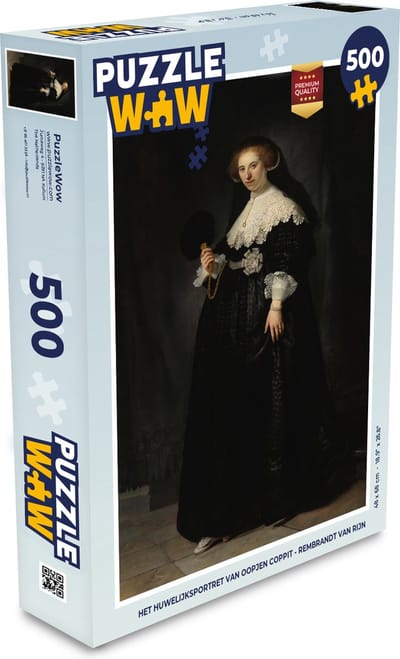 Puzzel Het huwelijksportret van Oopjen Coppit - Rembrandt van Rijn - Legpuzzel - Puzzel 500 stukjes