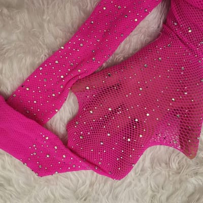 Collants d'été en résille et diamants pour femmes, collants Sexy en filet brillant, Slim, strass, maille, bas en Nylon One Size pink