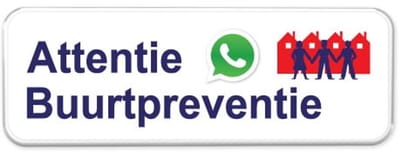 Buurtpreventie Whatsapp - Weerbestendig Aluminium - 40x15 cm - Bevestiging: Zonder bevestiging (alleen het bord)