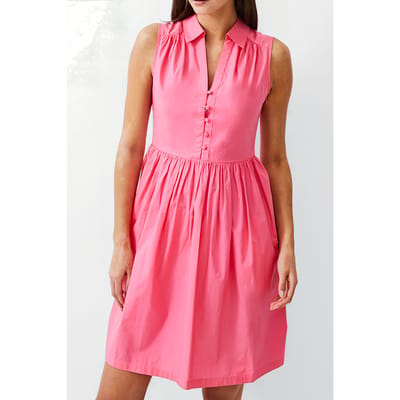 French Connection Sleeveless Smock Dress Knee Camellia Size: 6 | Mini Dresses Outlet | Dames | Roze