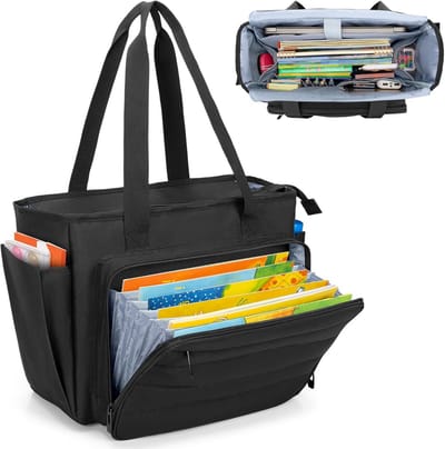 Grote Laptoptas met Accordion Documentenmap voor Leraren en Werk