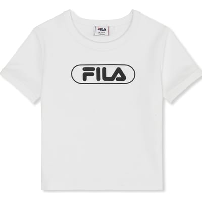 FILA Ceranova Slim Cropped Logo T-shirt Bright White Maat: 134/140 | T-Shirts Outlet | Unisex | Wit