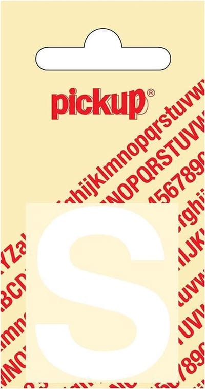 Pickup plakletter Helvetica 40 mm - wit S