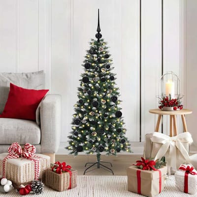 vidaXL - Kunstkerstboom - Groen - 120 - cm - PVC - en - Plastic - en - Staal