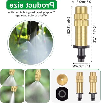 SnelShoppen - 30Pcs Verstelbare Koperen Misting Nozzles Drip Irrigation Sprayer voor Tuin, Moestuin en Kassen - 4/7mm Micro Sprinkler voor Koeling en