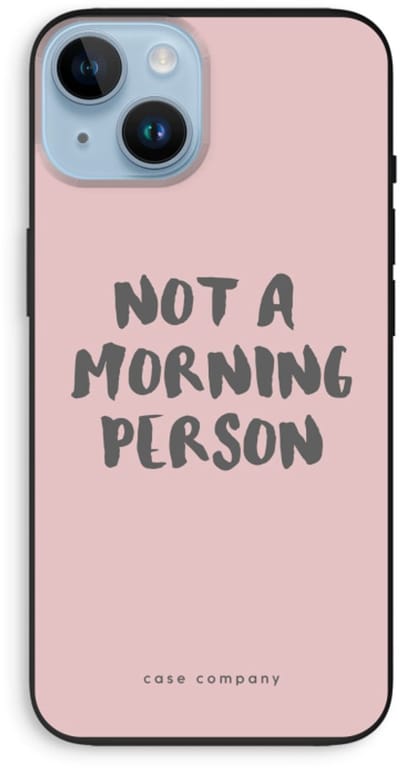 Case Company® - Hoesje geschikt voor iPhone 14 hoesje - Morning person - Biologisch Afbreekbaar Telefoonhoesje - Bescherming alle Kanten en Schermrand