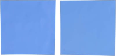 Thermische Pad Set voor Chipset Koeling - Hoge Warmtegeleiding Silicone Kussens (100 x 100 x 1 mm + 100 x 100 x 2 mm) - Blauw, Ideaal voor Elektronica en Computercomponenten