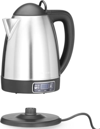 HENDI Draadloze waterkoker – temperatuurregeling – 1,8L – digitaal display – roestvrij staal