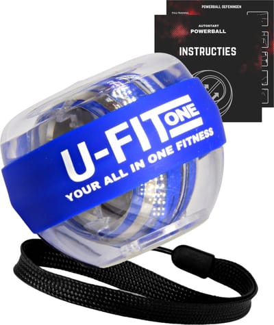 U Fit One Wrist Trainer Ball met Autostart - Handtrainer - Forceball - Pols Trainerball - Spinner - Polstrainer - Stressbal - Blauw