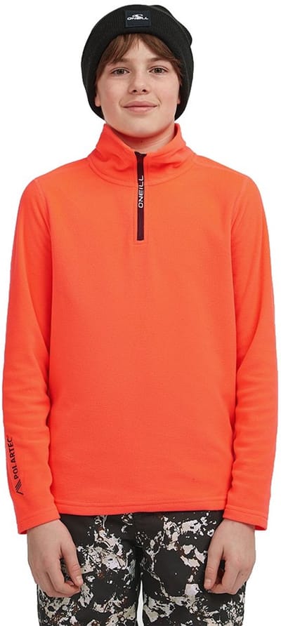 O´neill Fwc Cruz Jack´s Polartec Fleece Met Halve Rits Oranje 11-12 Years Jongens