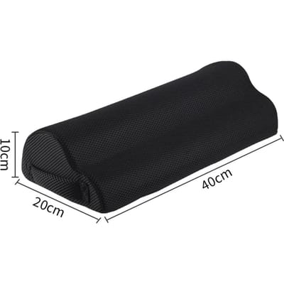 Repose-pieds réglable en plastique avec roulettes, coussin de massage confortable pour la maison et le bureau noir