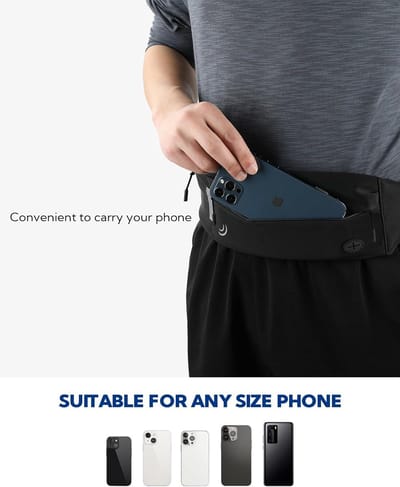 Heuptas met loopriem voor Runner Marathon Jogging - Sport Workout Oefening Fitness - Telefoonhouder Riem voor Mannen Vrouwen - Jogger Slanke Tailleband