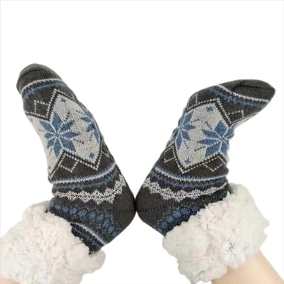 Wintersokken Heren – Warme Pluizige Huissokken met Antislip - Thermo Sokken Kort & Dik - Zachte Fluwelen Fuzzy Sokken voor Thuis - Warme Sokken Cadeau Winter