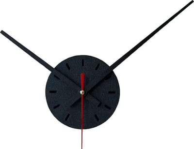 Home 3D® - Wandklok Zwart – Ø35cm – Wandklok modern – Gemaakt met 3D-printtechnologie – Keukenklok – Wandklokken – Stil uurwerk