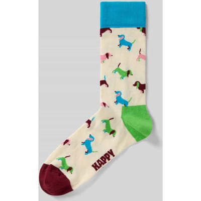 Happy Socks Puppy Love Sock - unisex sokken - wit - Unisex - Maat: 41 - 46