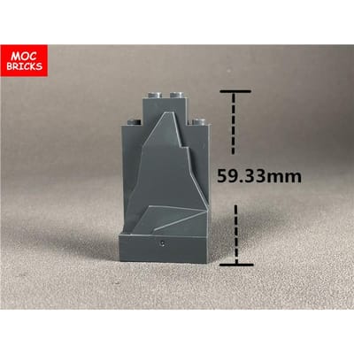 10 stuks/partij MOC Blokken IJsberg IJswater Berg 2X4X6 Past bij 47847 Bouwsteen Kinderspeelgoed Cadeaus donkergrijze kleur